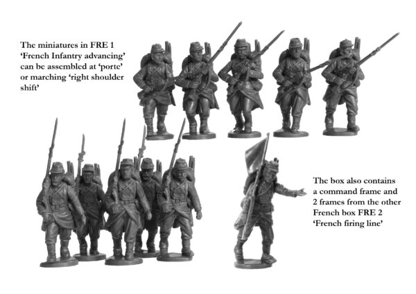 Perry Miniatures: FRE 1 Franco-Prussian War French Infantry advancing