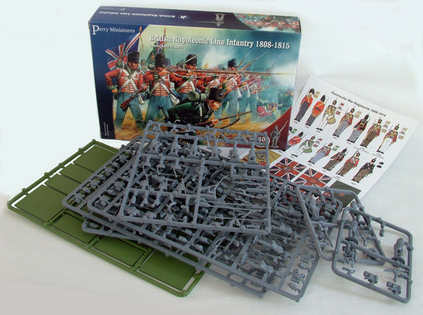 Perry Miniatures: BH1 Plastic British Napoleonic Line Infantry box set ( 36 Line Infantry, 4 Riflemen)