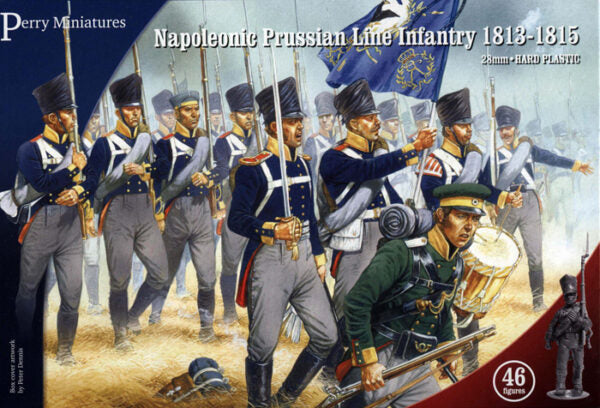 Perry Miniatures: PN1 Plastic Napoleonic Prussian Line Infantry and Volunteer Jagers (46 figures)